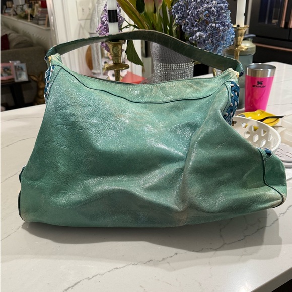 Tory Burch Green Leather Shoulder Bag - Picture 1 of 7